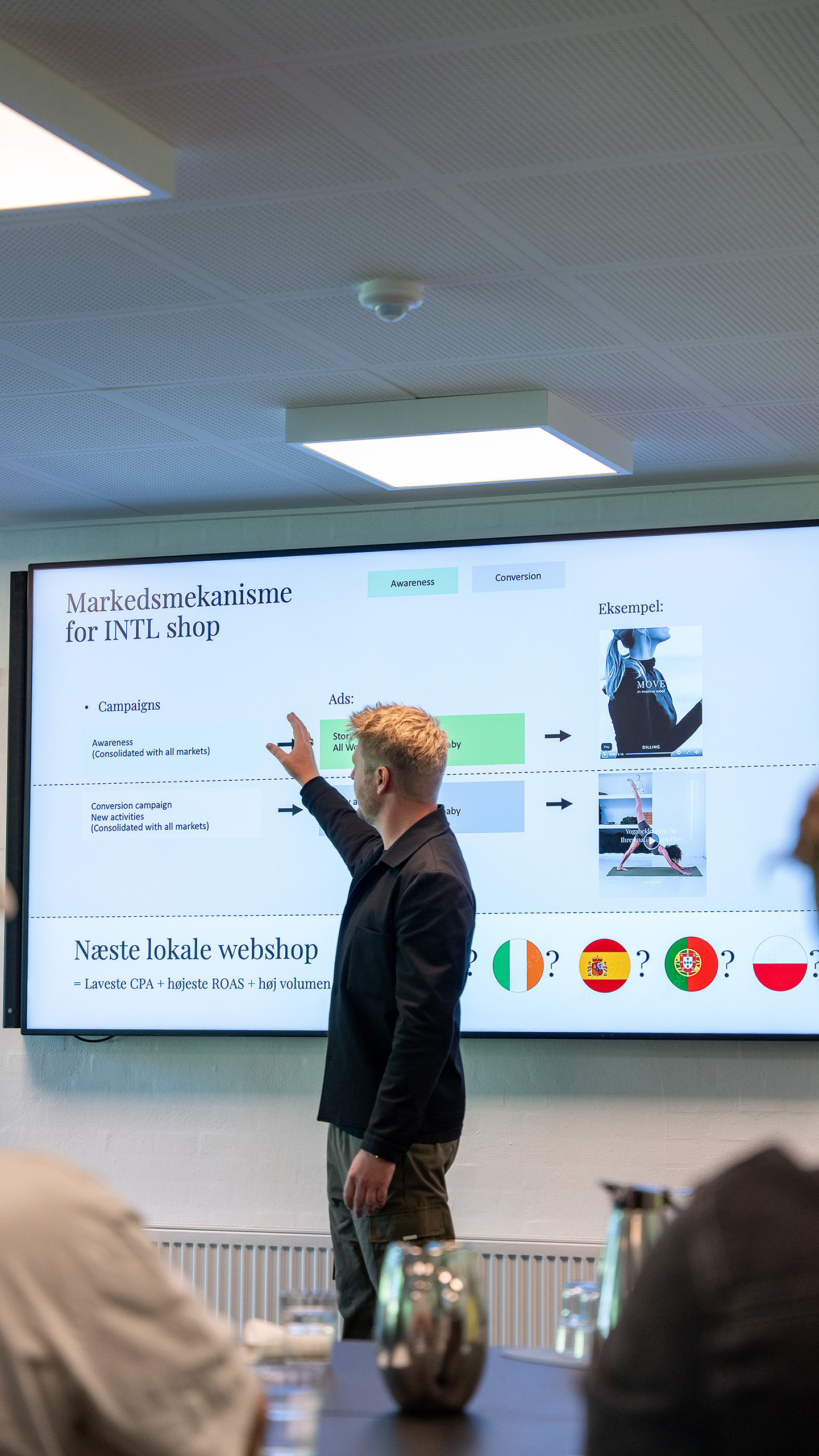 Oplægsholder der præsenterer Markedsmekanisme f